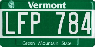 VT license plate LFP784