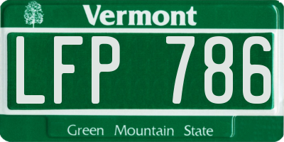 VT license plate LFP786
