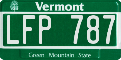 VT license plate LFP787