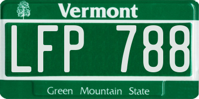 VT license plate LFP788