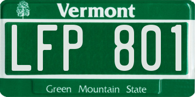 VT license plate LFP801
