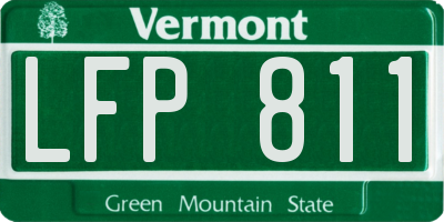 VT license plate LFP811
