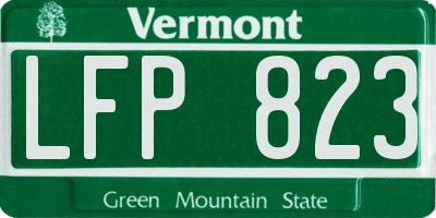VT license plate LFP823