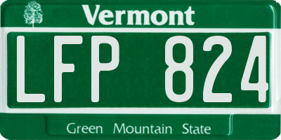 VT license plate LFP824