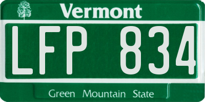 VT license plate LFP834