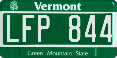 VT license plate LFP844