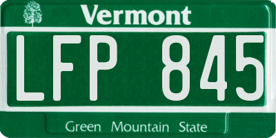 VT license plate LFP845