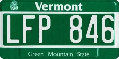 VT license plate LFP846