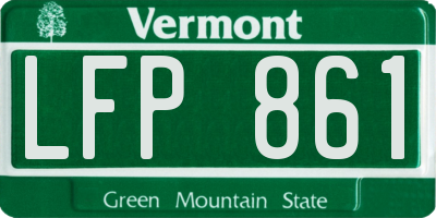 VT license plate LFP861