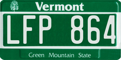 VT license plate LFP864