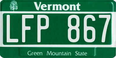 VT license plate LFP867