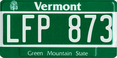 VT license plate LFP873