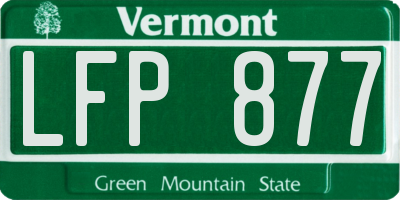 VT license plate LFP877
