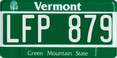 VT license plate LFP879
