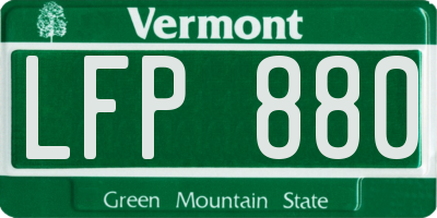 VT license plate LFP880