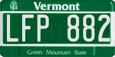VT license plate LFP882