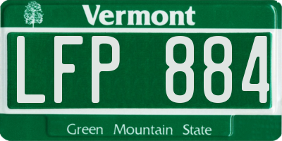 VT license plate LFP884