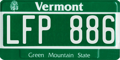 VT license plate LFP886