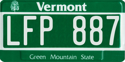 VT license plate LFP887