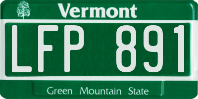 VT license plate LFP891