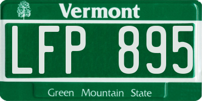 VT license plate LFP895