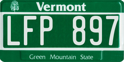 VT license plate LFP897