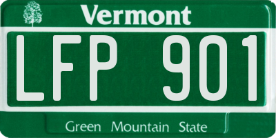 VT license plate LFP901