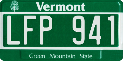 VT license plate LFP941