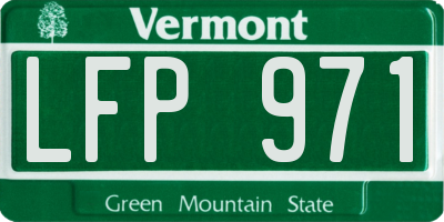 VT license plate LFP971