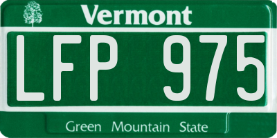 VT license plate LFP975
