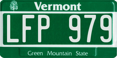 VT license plate LFP979