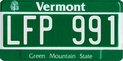 VT license plate LFP991