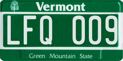 VT license plate LFQ009