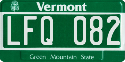 VT license plate LFQ082