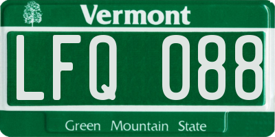 VT license plate LFQ088