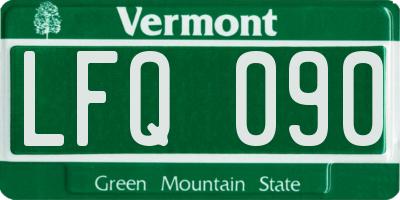 VT license plate LFQ090