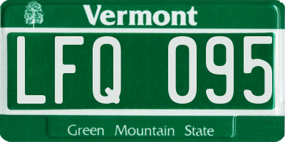VT license plate LFQ095