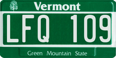VT license plate LFQ109