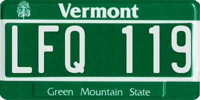 VT license plate LFQ119