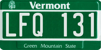 VT license plate LFQ131