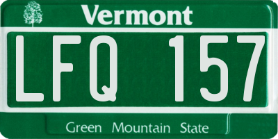 VT license plate LFQ157