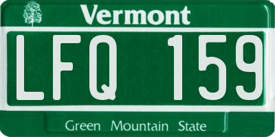 VT license plate LFQ159