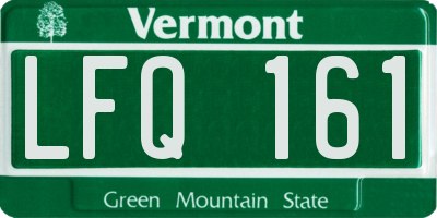 VT license plate LFQ161