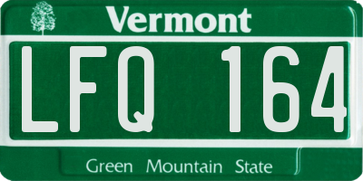 VT license plate LFQ164