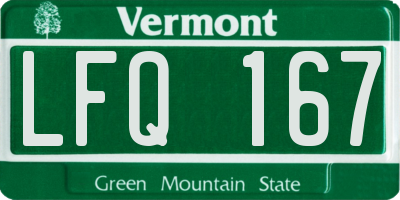 VT license plate LFQ167