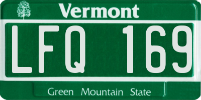 VT license plate LFQ169