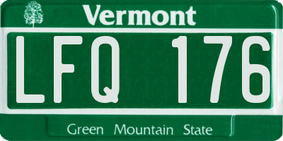 VT license plate LFQ176