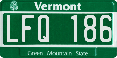 VT license plate LFQ186