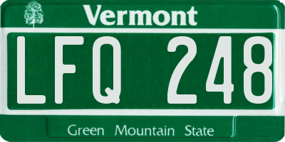 VT license plate LFQ248