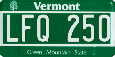 VT license plate LFQ250